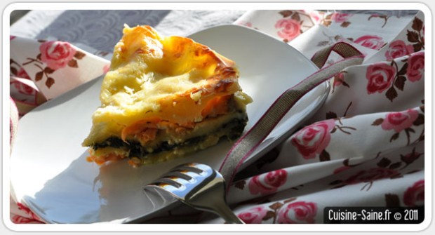 Recette sans gluten : lasagnes sans gluten saumon et épinard