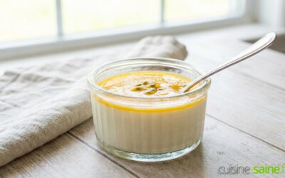 Panna cotta légère à l’amande et son coulis passion au Champagne