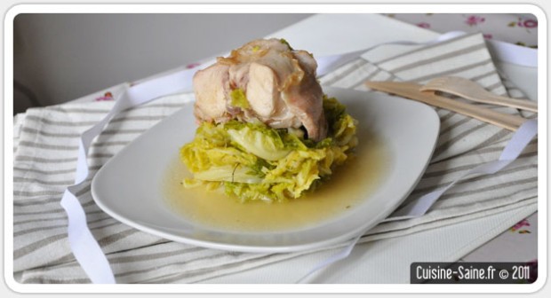 Recette minceur : râble de lapin au chou vert frisé