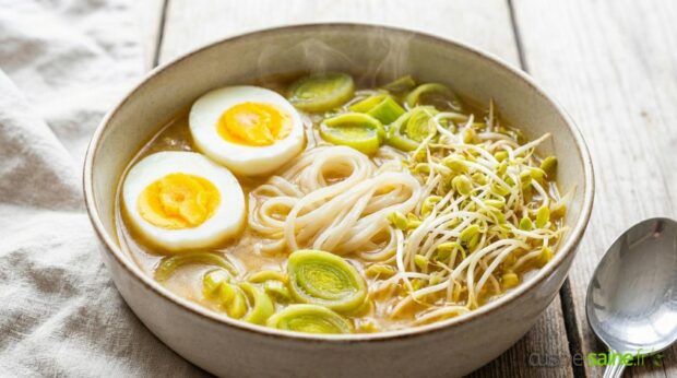 Ramen aux graines germées de chou