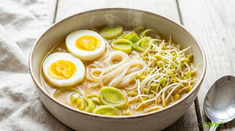 Ramen aux graines germées de chou