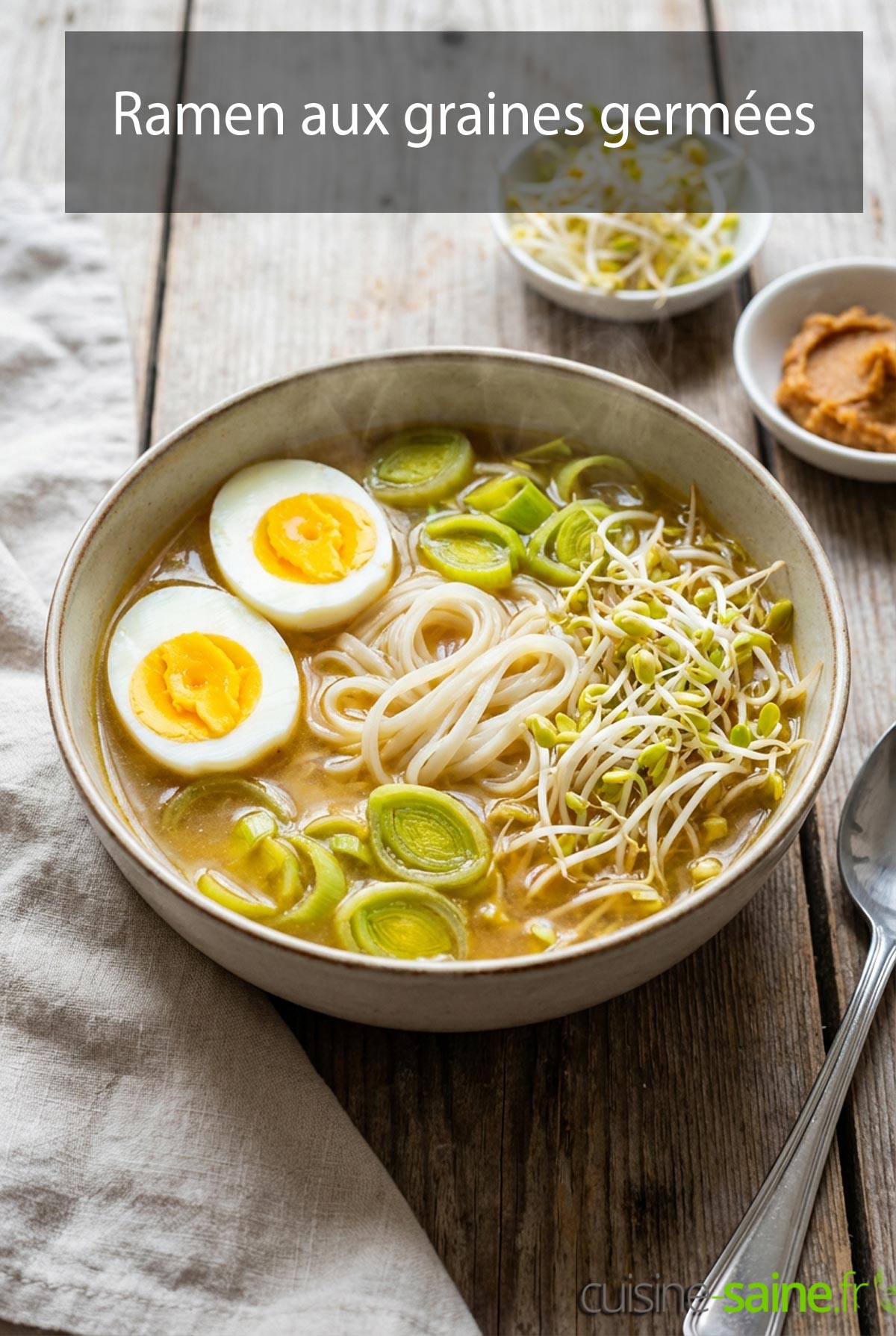 Ramen aux graines germées de chou