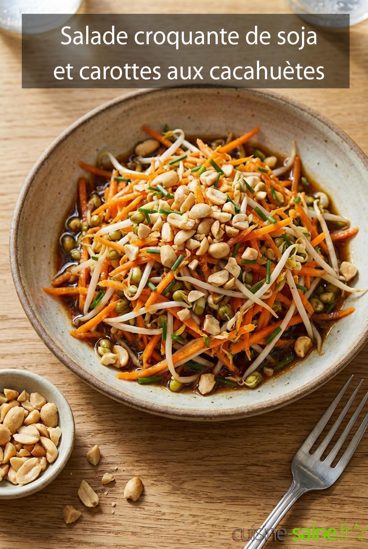 Salade croquante de soja et carottes aux cacahuètes
