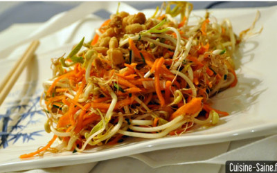 Recette graines germées : salade de pousses de soja
