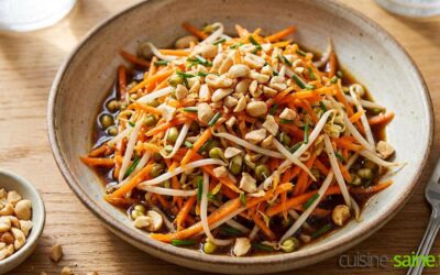 Salade croquante de soja et carottes aux cacahuètes