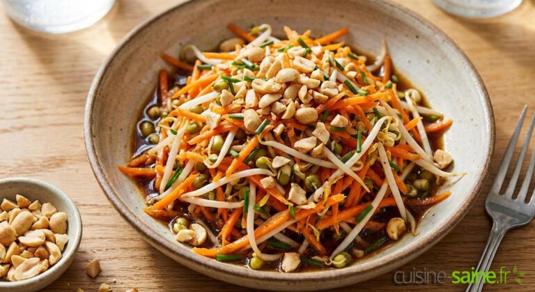 Salade croquante de soja et carottes aux cacahuètes
