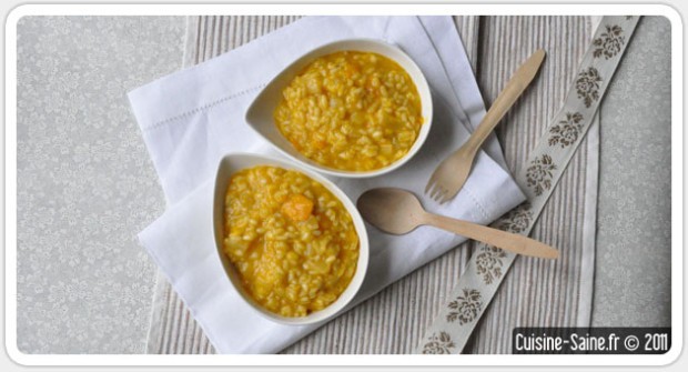 Recette bio : risotto à la courge butternut
