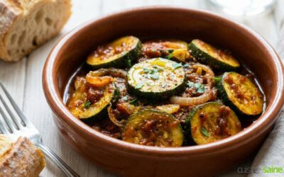 Courgettes au concentré de tomates sans gluten ni lactose