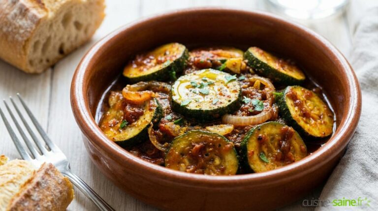 Courgettes au concentré de tomates sans gluten ni lactose