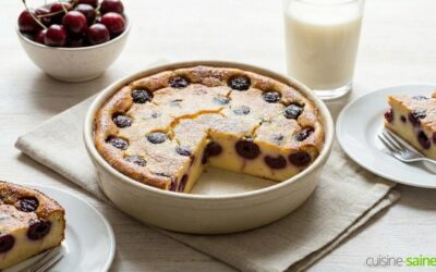 Flan pâtissier aux cerises sans gluten ni lait