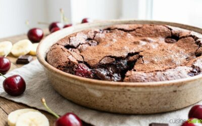 Gâteau fondant chocolat-cerise (sans beurre ni gluten)