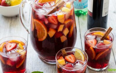Sangria maison au sirop d’agave et fruits d’été