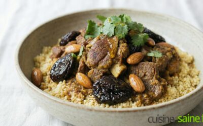 Tajine d’agneau aux pruneaux et amandes sans gluten ni lactose