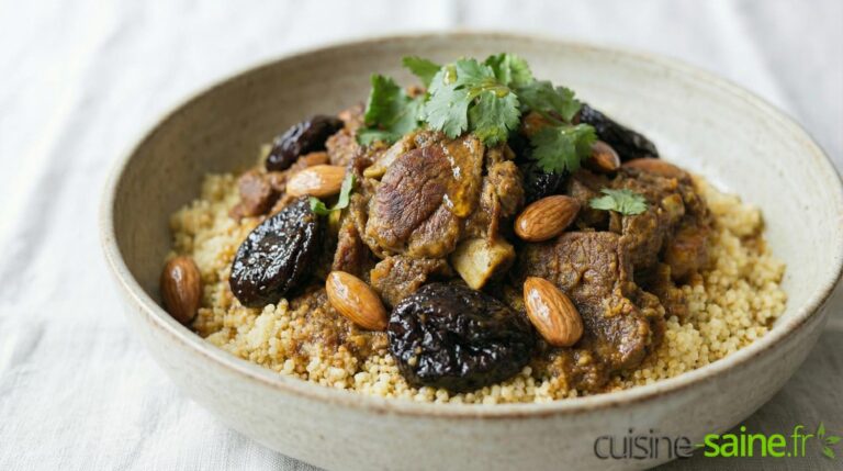 Tajine d'agneau aux pruneaux et amandes sans gluten ni lactose
