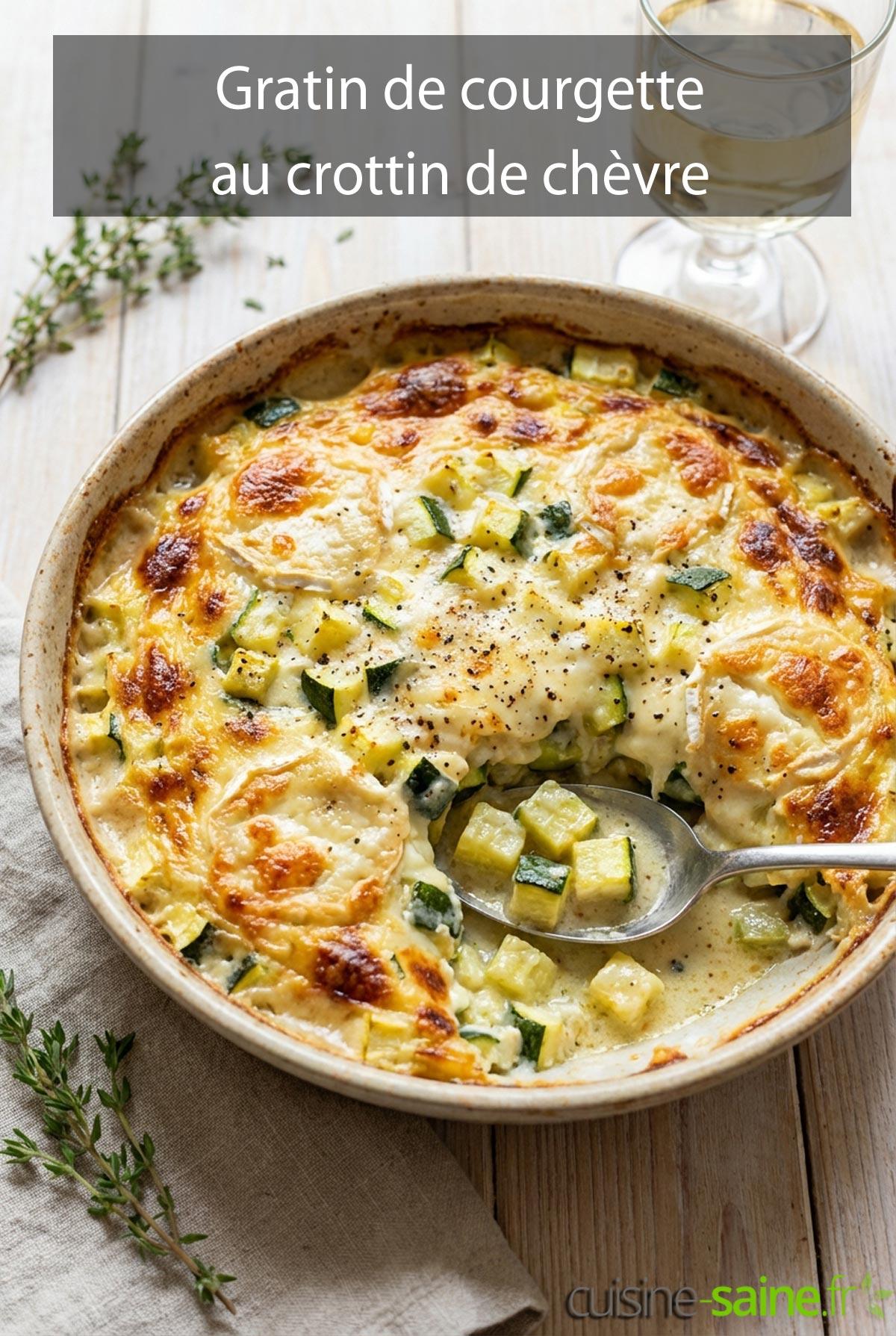 Gratin de courgette au crottin de chèvre