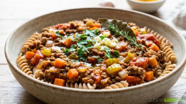 Sauce bolognaise maison au bœuf et curcuma