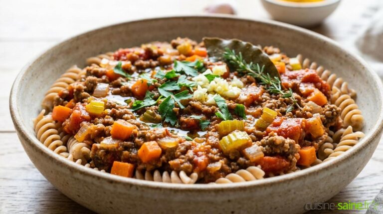 Sauce bolognaise maison au bœuf et curcuma