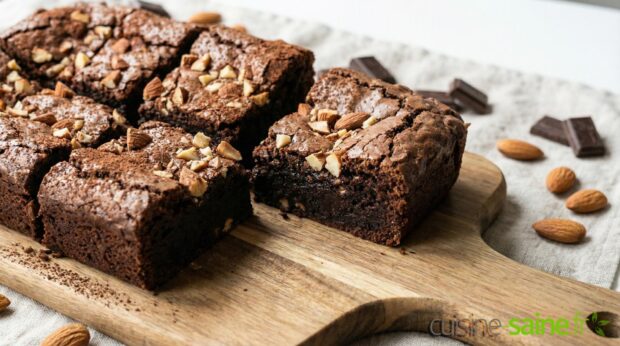 Brownie fondant chocolat et amandes (IG bas & sans gluten)
