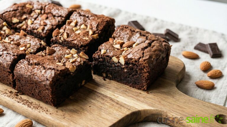 Brownie fondant chocolat et amandes (IG bas & sans gluten)