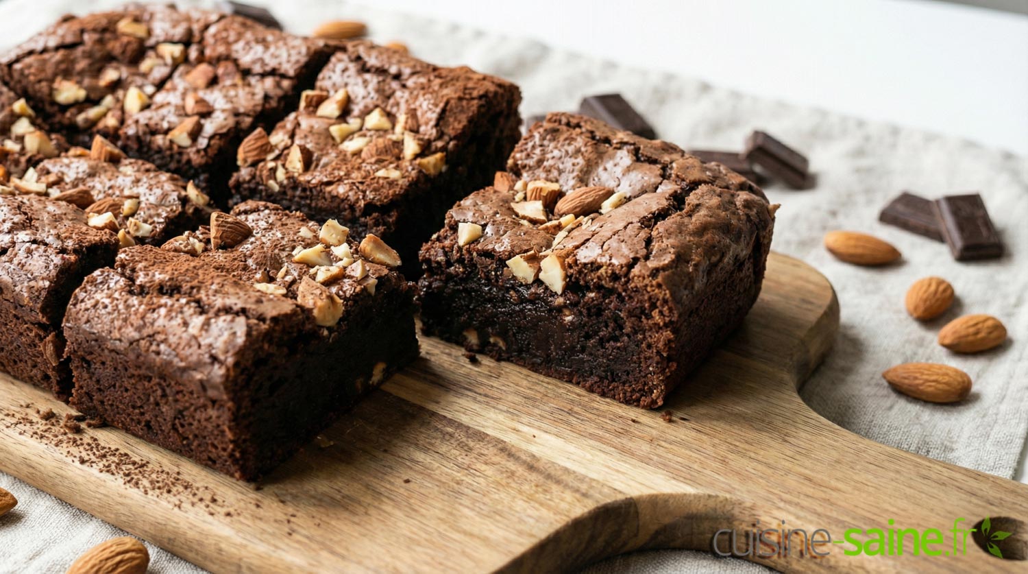 Brownie fondant chocolat et amandes (IG bas & sans gluten)