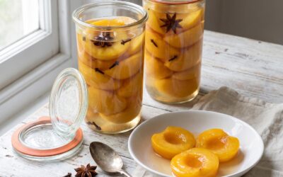 Pêches au sirop en bocaux : la recette à l’anis étoilé