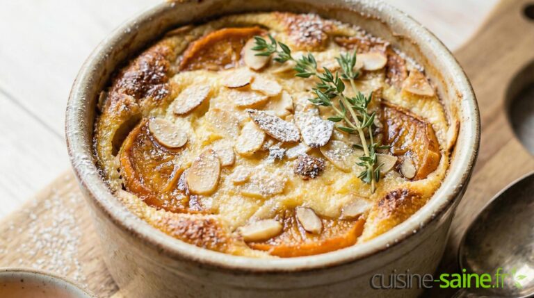 Gratin fondant de kakis à la crème d'amande et vanille