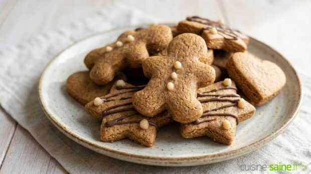 Bonshommes de Noël en pain d’épices (sans gluten ni lactose)