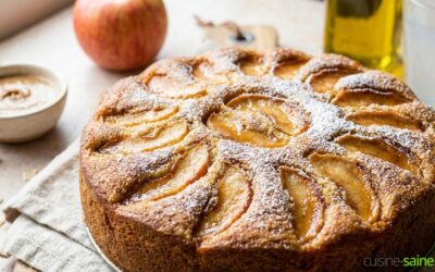 Gâteau moelleux aux pommes et à l’amande sans gluten ni lactose