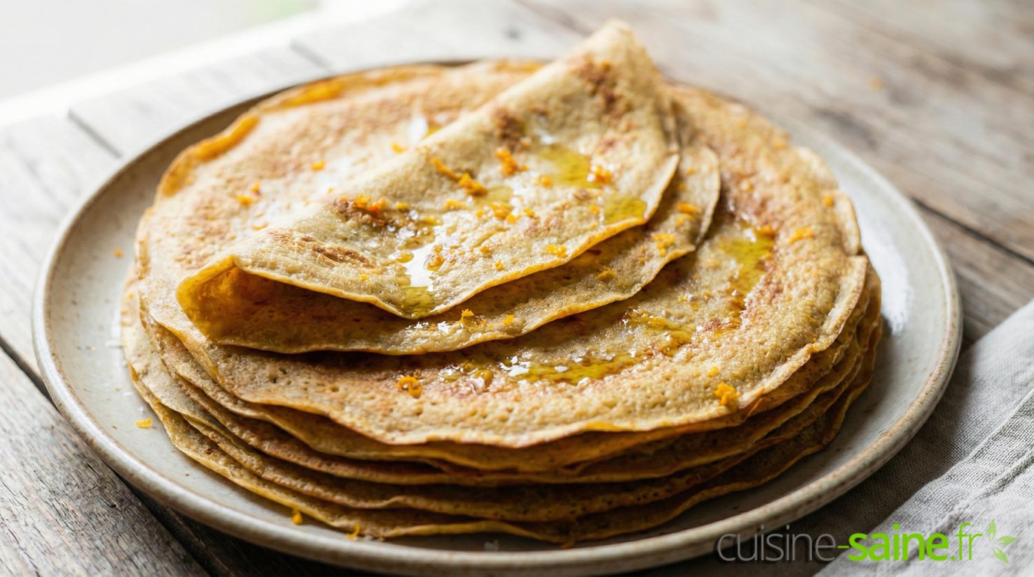 Crêpe à l’orange sans gluten ni lactose