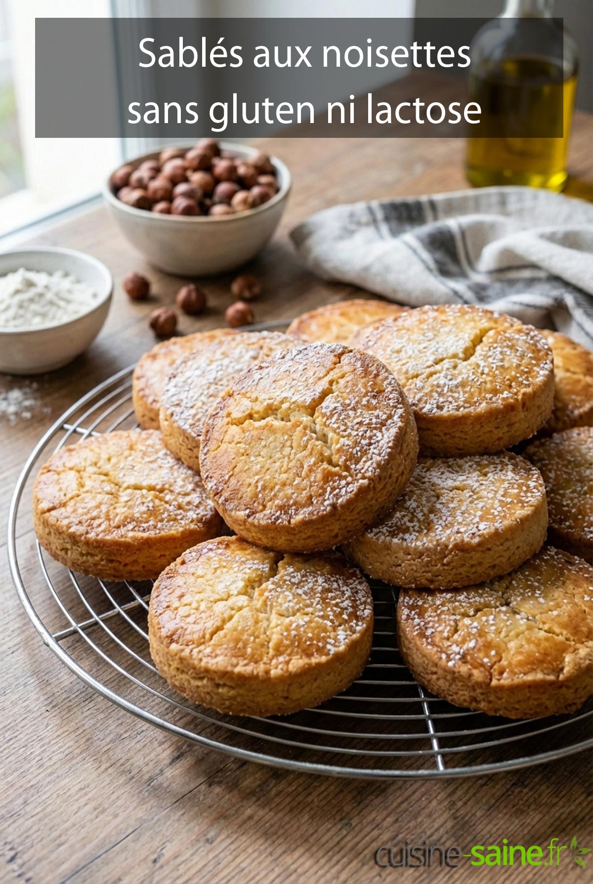 Sablés aux noisettes sans gluten ni lactose