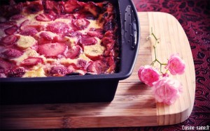Clafouti fraise banane