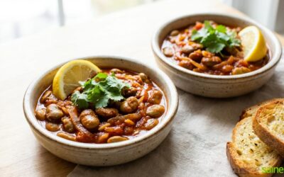 Poêlée de fèves au curry et coriandre