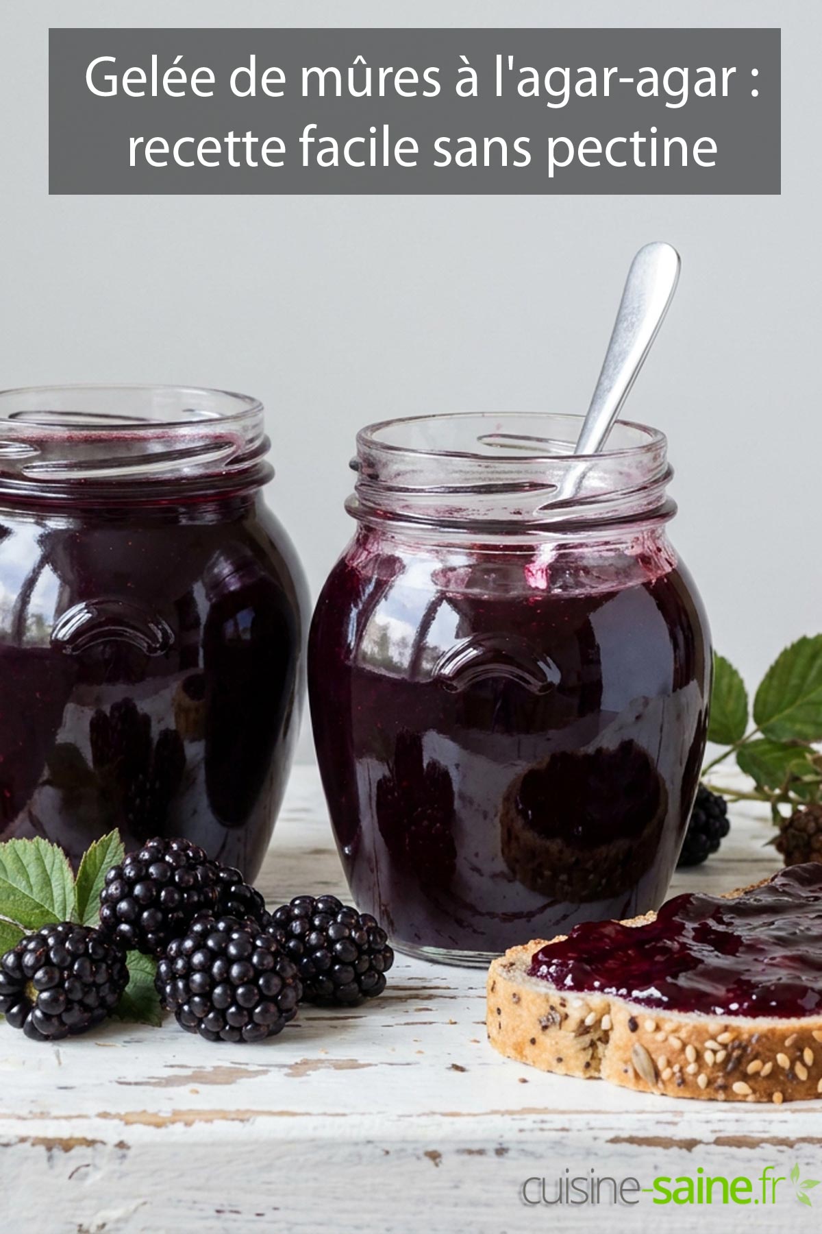 Recette de gelée de mûres sans gluten et sans lactose