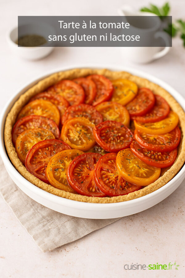 Recette tarte à la tomate sans gluten ni lactose