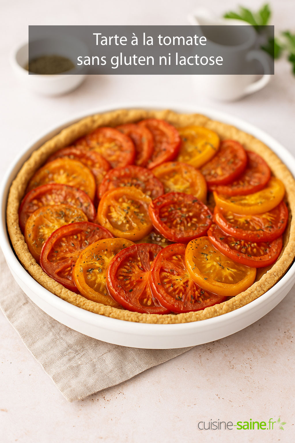 Tarte à la tomate sans gluten