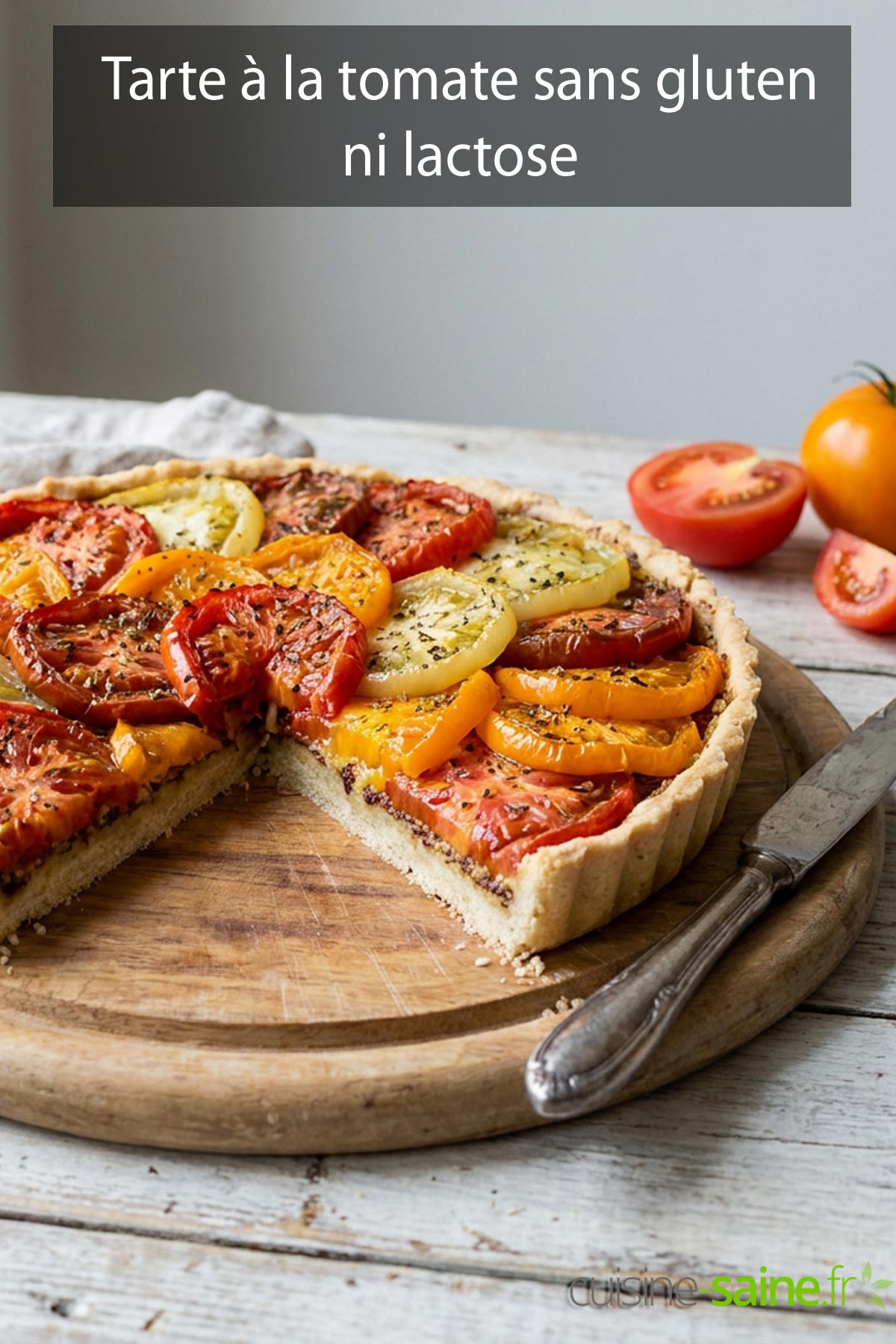 Recette tarte à la tomate sans gluten ni lactose