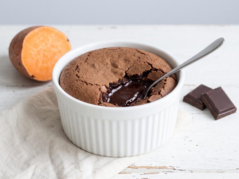 Coeur coulant au chocolat sans gluten ni lactose