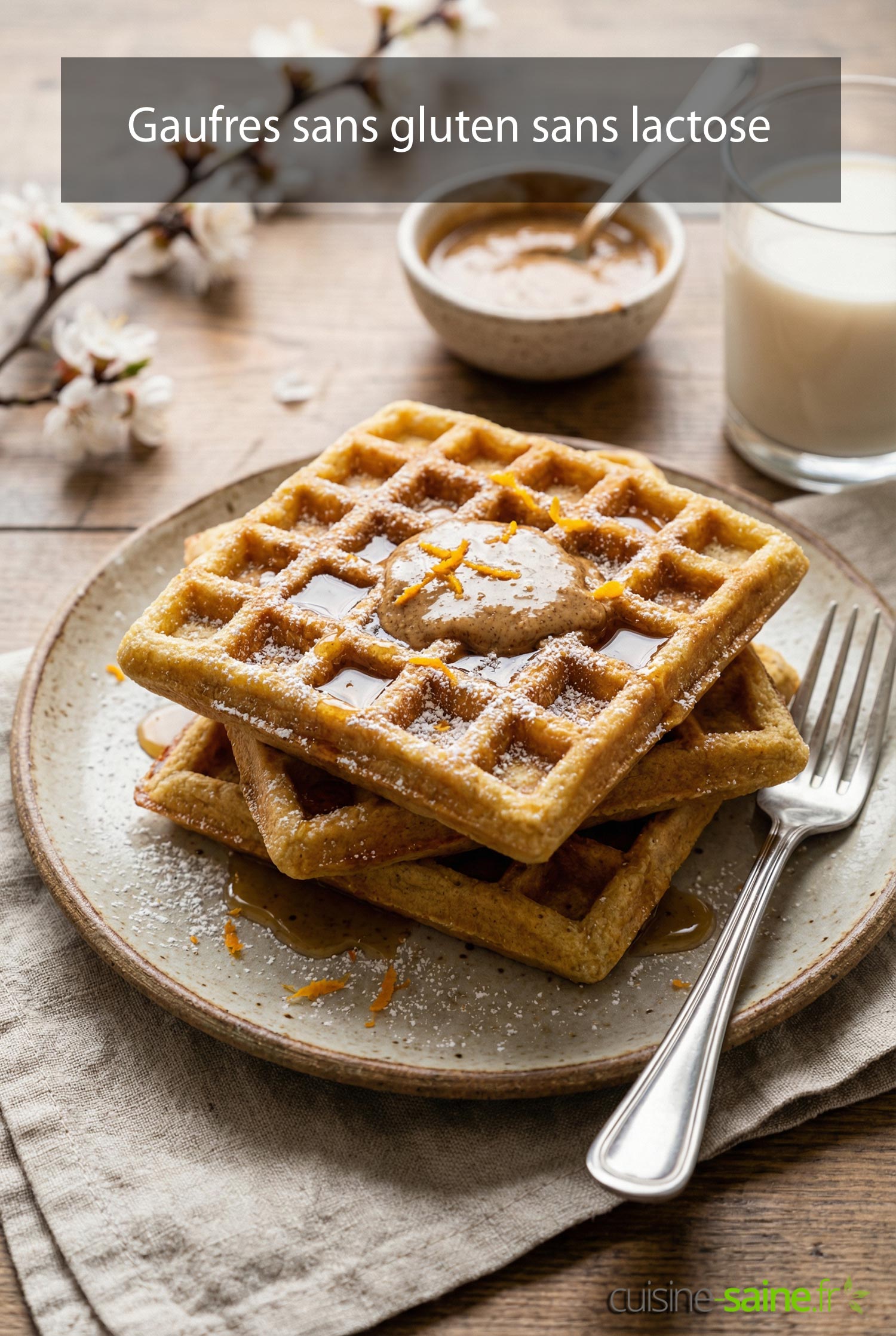 Gaufres sans gluten sans lactose