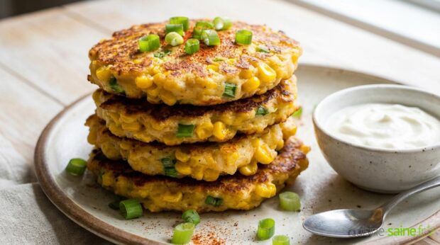 Galettes au maïs doux façon "corn fritters" sans gluten