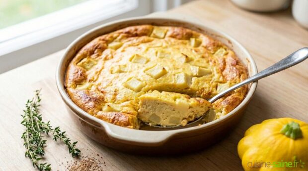 Flan de pâtisson au tofu soyeux (sans lactose)