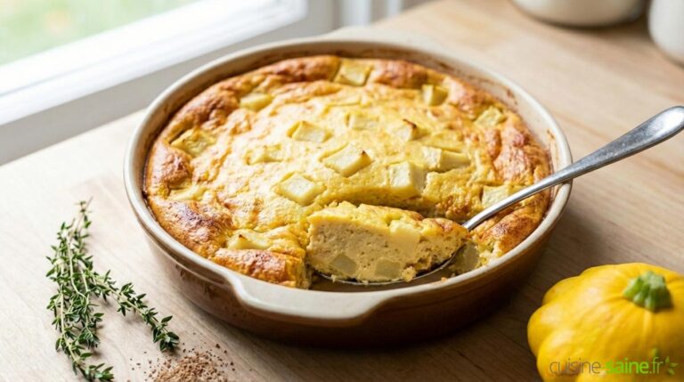 Flan de pâtisson au tofu soyeux (sans lactose)