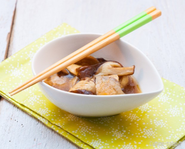 recette sans gluten : poulet au shiitake