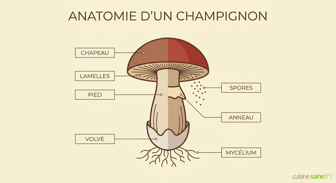 Anatomie d'un champignon