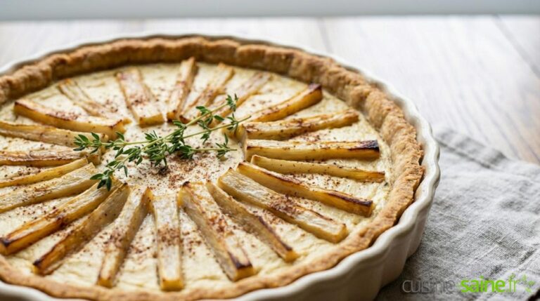 Quiche vegan sans gluten aux navets et tofu soyeux