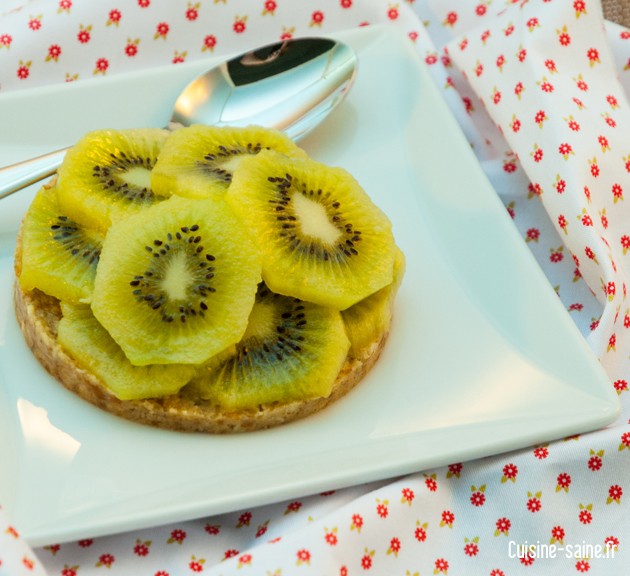 Recette crue : tarte crue au kiwi
