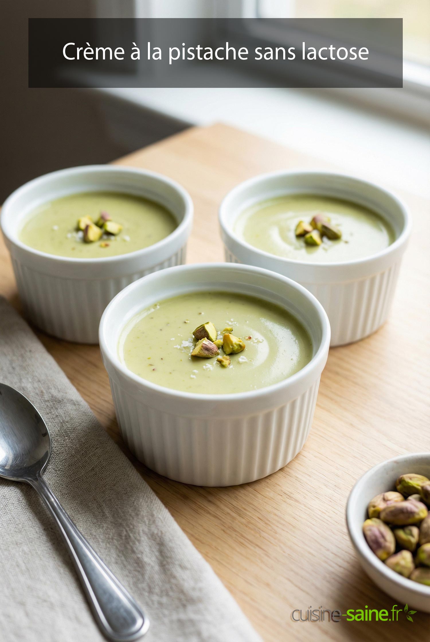 Crème à la pistache sans lactose