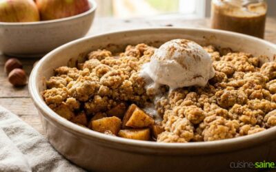 Crumble pomme noisette sans gluten ni lactose