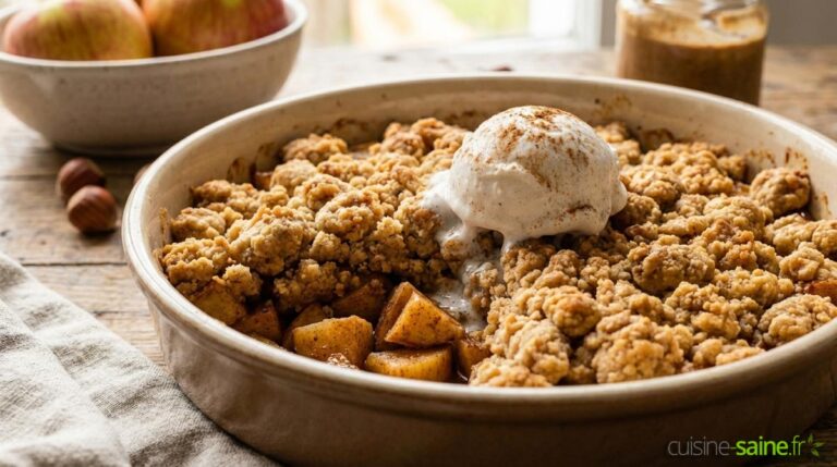 Crumble pomme noisette sans gluten ni lactose