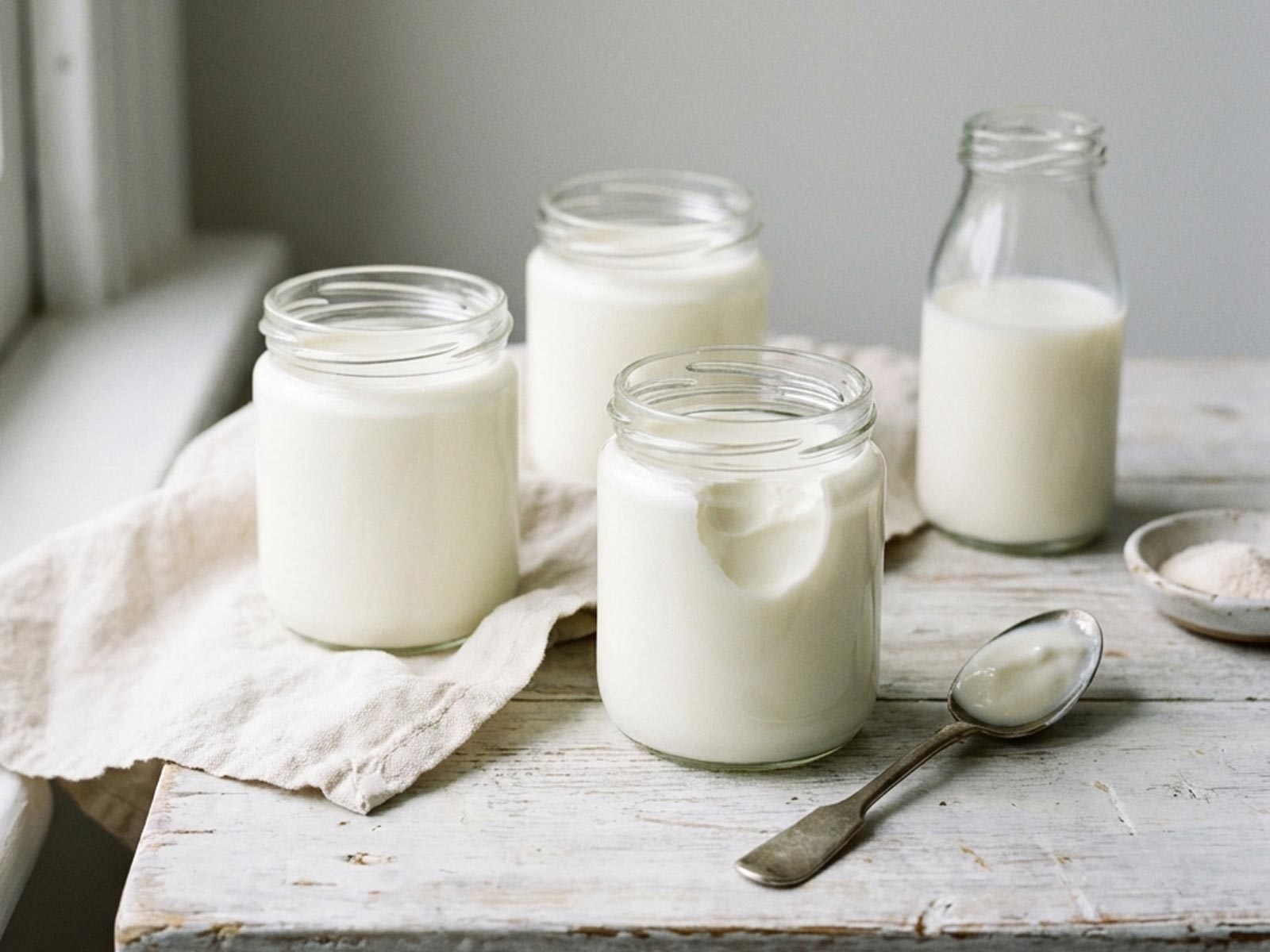 Yaourts au lait de chèvre fermes à la yaourtière
