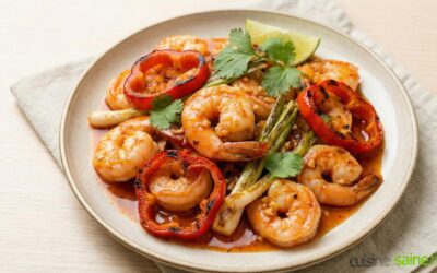 Crevettes aigre douce à la plancha